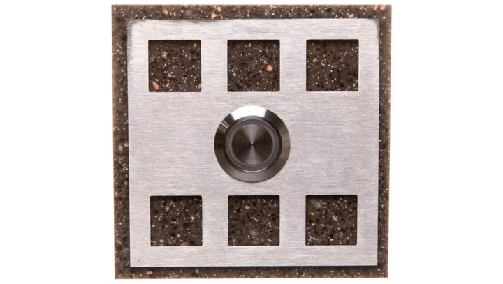 Przycisk dzwonkowy kwadratowy z podświetleniem brązowy 1A/250V PDK-251-BRA YNS10000020