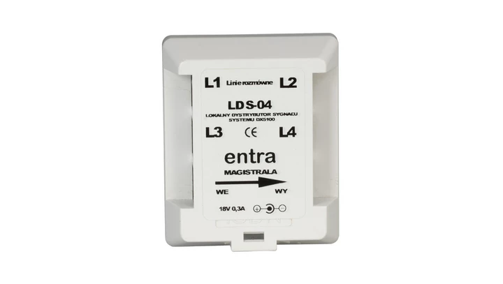 Lokalny dystrybutor sygnału z gniazdem zasilania /komutator/ LDS-04/P ENT10000288