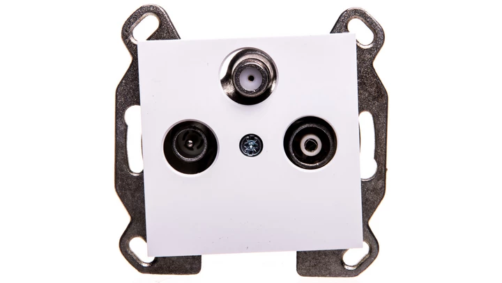 Lumina Gniazdo antenowe RTV-SAT przelotowe białe WL3120