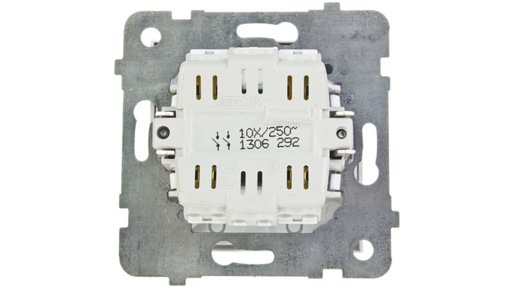 AS Łącznik podwójny z podświetleniem biały ŁP-11GS/m/00