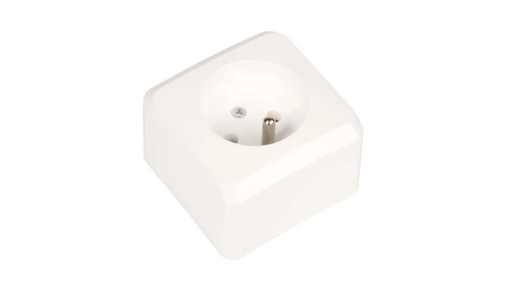 Prima Gniazdo pojedyncze z/u 16A IP20 białe GWN-130P WDE001030