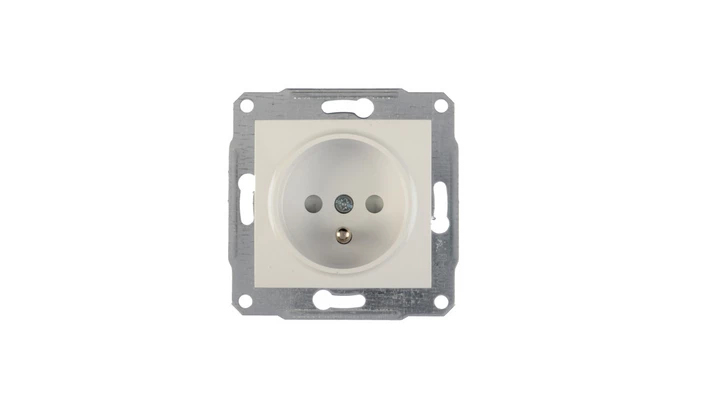 Sedna Gniazdo pojedyncze z/u 16A IP20 z przesłonami białe SDN2800121