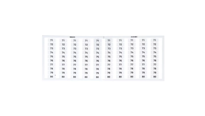 Oznaczniki WSB 10x 71-80 biały 249-603 /5szt./