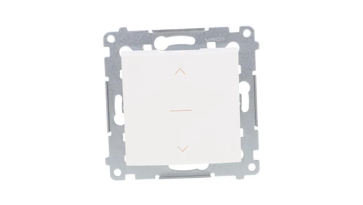 Simon 54 Premium Łącznik żaluzjowy trójpozycyjny 1-0-2, szybkozłącza, biały DZW1K.01/11