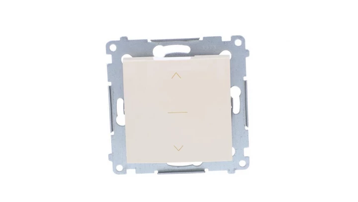 Simon 54 Premium Łącznik żaluzjowy trójpozycyjny 1-0-2, szybkozłącza, kremowy DZW1K.01/41