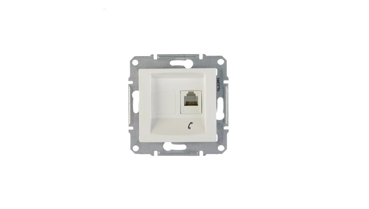 Sedna Gniazdo telefoniczne pojedyncze RJ11 białe SDN4101121