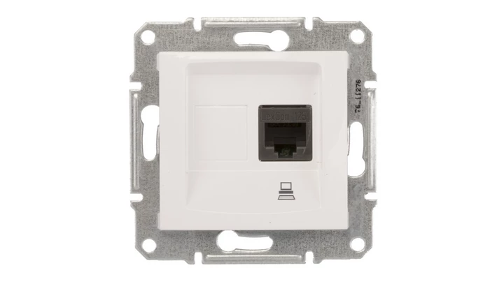 Sedna Gniazdo komputerowe pojedyncze RJ45 kat.5e UTP białe SDN4300121