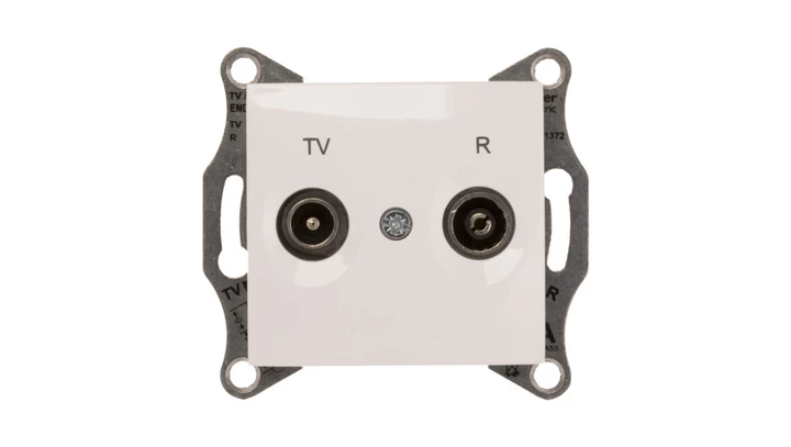 Sedna Gniazdo antenowe RD/TV końcowe białe SDN3301621