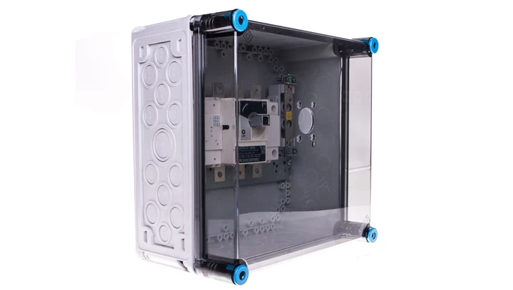 Skrzynka rozłącznikowa Mi, IP 65, wlk. 2, napęd zewn., 160 A, 4-bieg. +PE Mi 7257 20000588