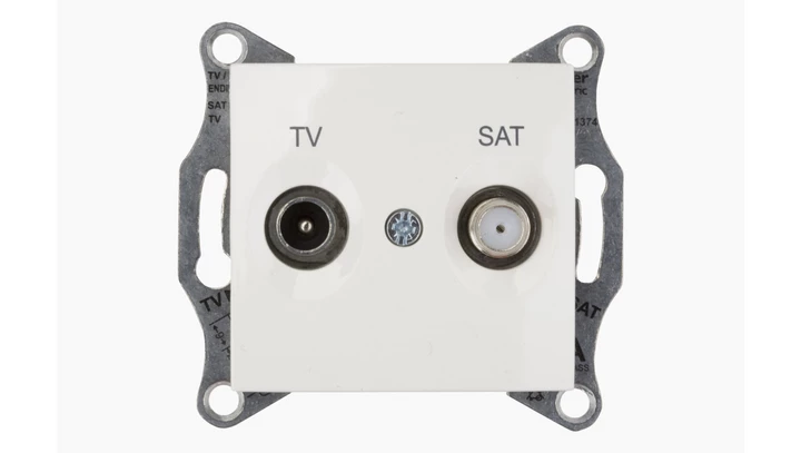 Sedna Gniazdo antenowe TV/SAT końcowe 1dB kremowe SDN3401623