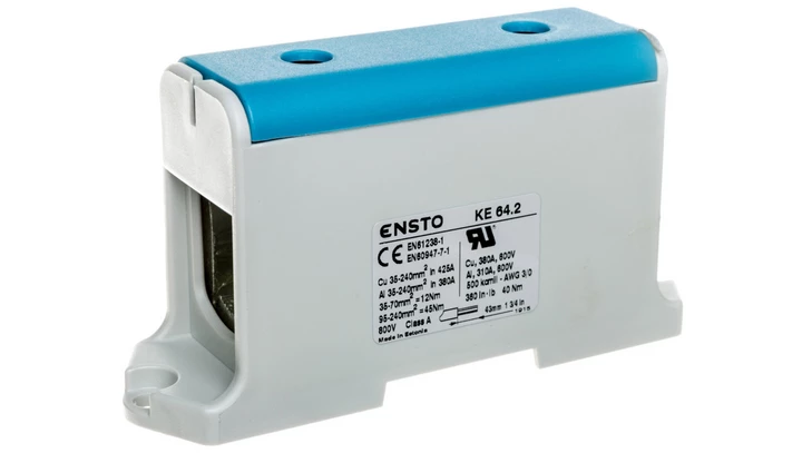 Zacisk 1-torowy 35-240mm2 niebieski KE 64.2