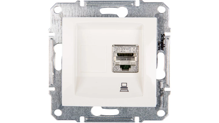 Sedna Gniazdo komputerowe pojedyncze RJ45 kat.5e kremowe SDN4500123