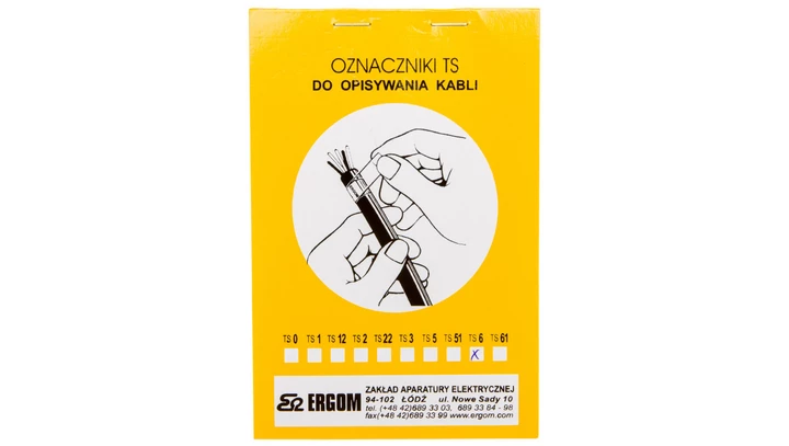 Oznacznik do opisywania ręcznego TS 6 biały E04ZP-02010100600 /40szt./