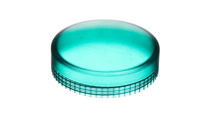 Soczewka przycisku 22mm płaska zielona okrągła ZBV013