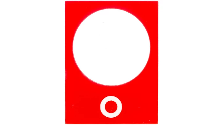 Tabliczka opisowa czerwona prostokątna 30x40mm WY ZB2BY2931