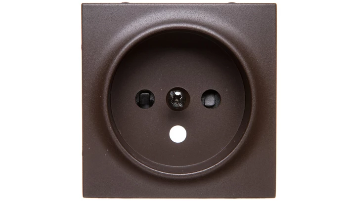 Simon 54 Pokrywa gniazda pojedynczego z przesłonami brąz mat DGZ1ZP/46