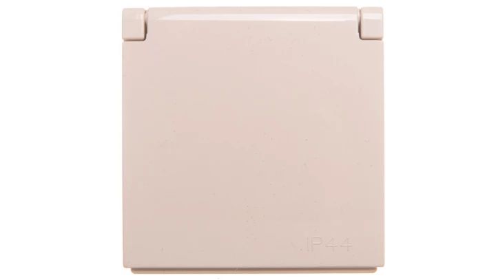 Simon 54 Pokrywa gniazda do wersji IP44 z przesłonami z klapką kremowa DGZ1BUZP/41