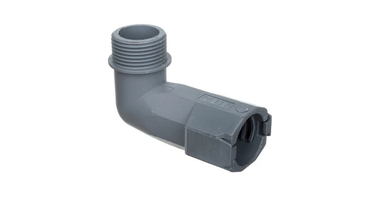 Dławnica poliamidowa kątowa do rur osłonowych PG13,5 IP54 szara FKD 13 E03DK-07050100301 /10szt./