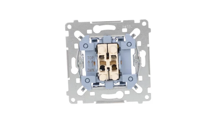 Simon 54 Łącznik żaluzjowy trójpozycyjny 1-0-2 mechanizm 250A 250V, szybkozłącza, SZW1KM