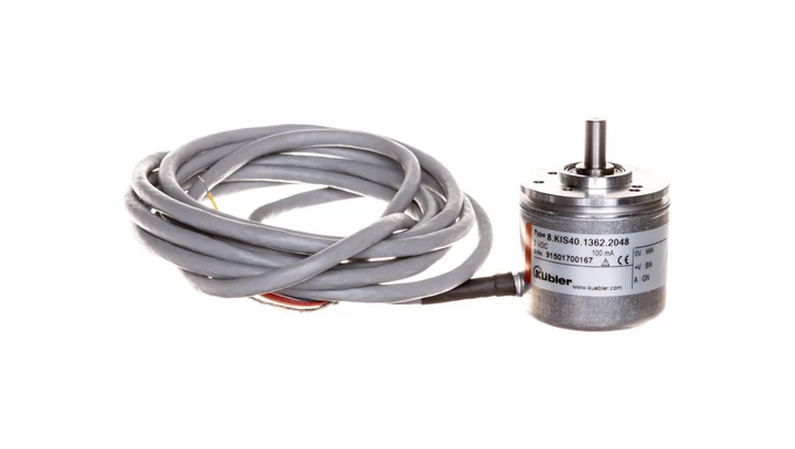 Enkoder inkrementalny wałek 6mm RS422 5VDC przewód 2 metry rozdzielczość 2048 imp./obr. 8.KIS40.1362.2048