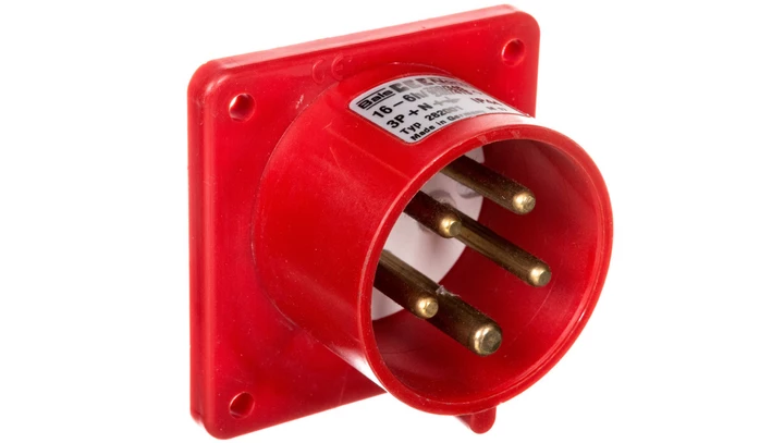 Wtyczka odbiornikowa tablicowa Quick-Connect proste 16A 5p 400V 6h IP44 282001