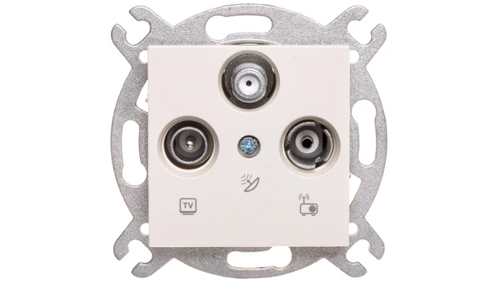 Karre Gniazdo Rtv-Sat Końcowe, Kolor Krem / 90963741