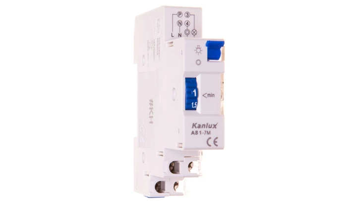 Automat schodowy 16A 1P 1-7min 230V AC AS 1-7M 18730