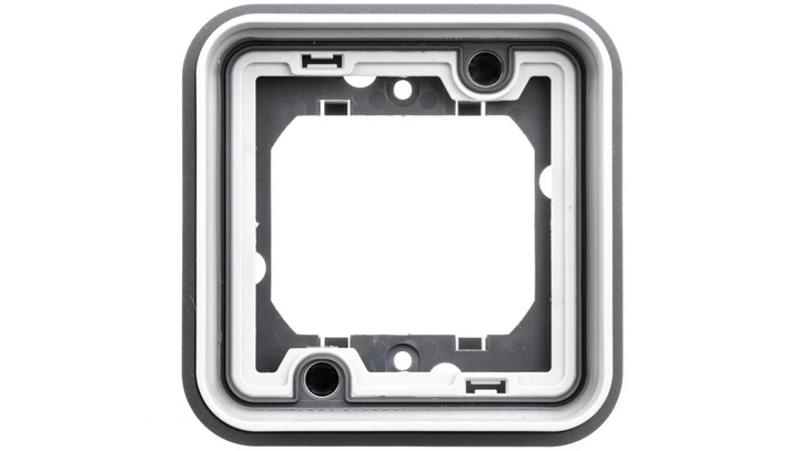Berker W.1 Ramka pojedyncza do montażu podtynkowego IP55 szary 13283505