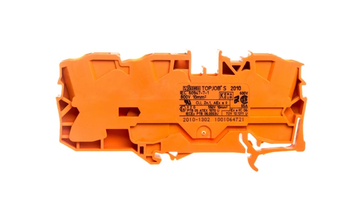 Złączka przelotowa 3-przewodowa 10mm szara 2010-1302 TOPJOBS /25szt./