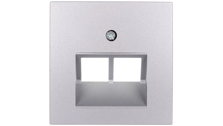 Berker B1/B5/B7 GLAS Plakietka do gniazda teleinformatycznego UAE /RJ11, RJ45/ aluminium 14091404