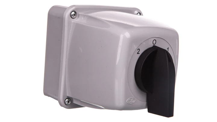 Łącznik krzywkowy 2-0-1 16A 3P w obudowie IP65 ŁUK 16-73 921674