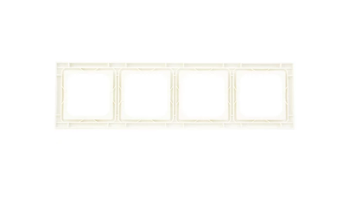 AS Ramka poczwórna do łączników IP44 ecru RH-4G/27