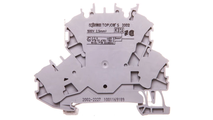 Złączka 2-piętrowa 2,5mm2 PE/L szara TOPJOBS 2002-2227 /50szt./