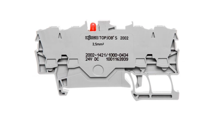 Złączka 4-przewodowa 2,5mm2 diodowa szara TOPJOBS 2002-1421/1000-434 /100szt./