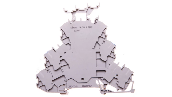 Złączka 3-piętrowa 2,5mm2 ekran/N/L szara TOPJOBS 2002-3248 /50szt./
