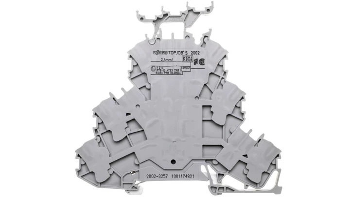 Złączka 3-piętrowa 2,5mm2 PE/L/L szara TOPJOBS 2002-3257 /50szt./