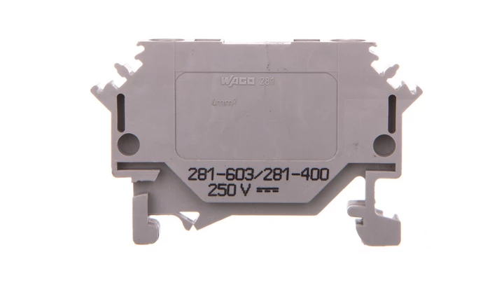 Złączka diodowa 2-przewodowa 4mm2 szara 281-603/281-400 /50szt./