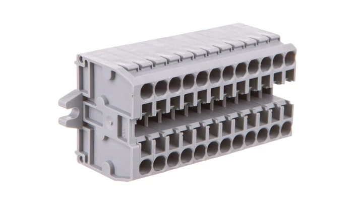 Listwa zaciskowa 2-przewodowa 2,5mm2 12-torowa szara mocowanie śrubowe 869-112 /25szt./