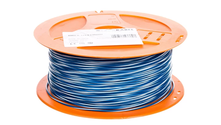 Przewód instalacyjny X05V-K 0,5 ciemnoniebieski/biały 4512921S /250m/