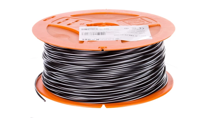 Przewód instalacyjny X05V-K 0,75 czarny/biały 4512222S /250m/