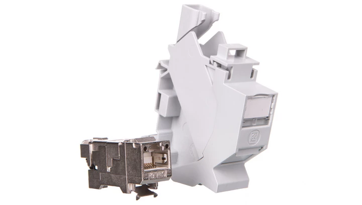 Adapter z gniazdem RJ45 kat.6A na szynę DIN TH35 EPIC DATA HS RJ45 F 10G B 21700614