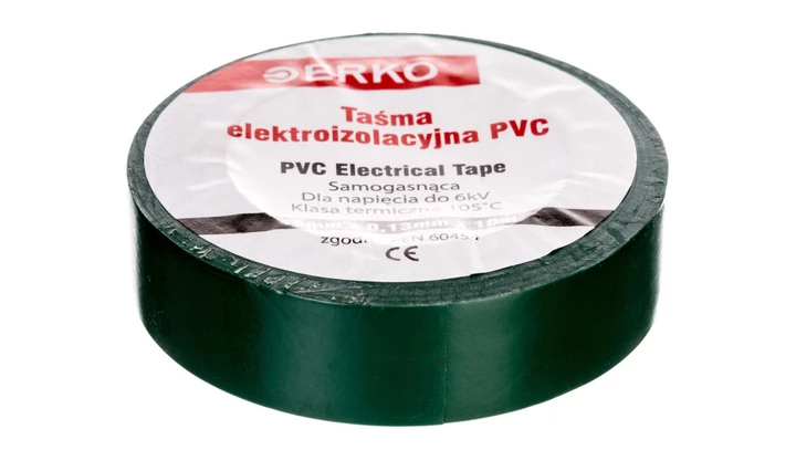 Taśma izolacyjna 15/10 zielona TPVC_15-10-ZIELONA /10szt./