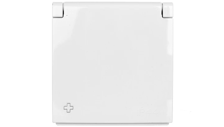 Simon 54 Pokrywa gniazda do wersji IP44 z przesłonami antybakteryjna biała DGZ1BUZP/AB11