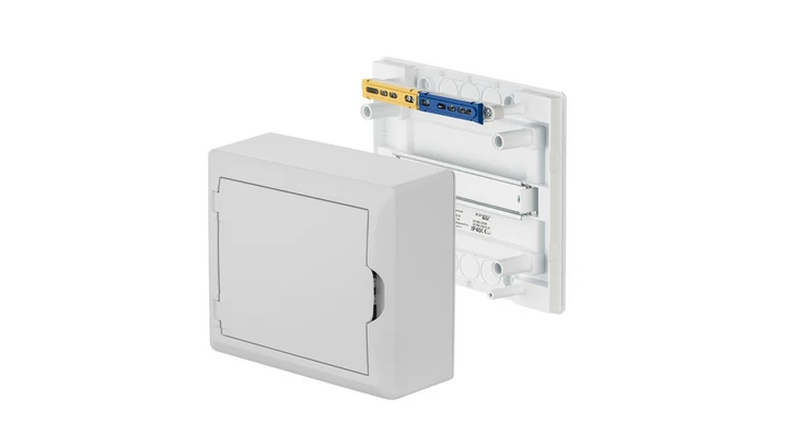 Rozdzielnica modułowa 1x8 n/t ECONOMIC BOX RN 1/8 drzwi białe (N+PE) IP40 2502-00