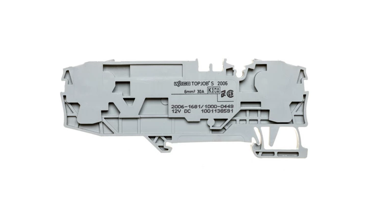 Złączka 2-przewodowa 6mm2 z LED szara TOPJOBS 2006-1681/1000-449 /25szt./