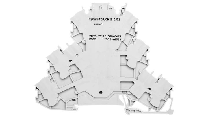 Złączka 3-piętrowa 2,5mm2 diodowa szara TOPJOBS 2002-3212/1000-673 /50szt./