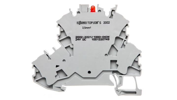 Złączka 2-piętrowa 2,5mm2 z LED szara TOPJOBS 2002-2221/1000-434 /50szt./
