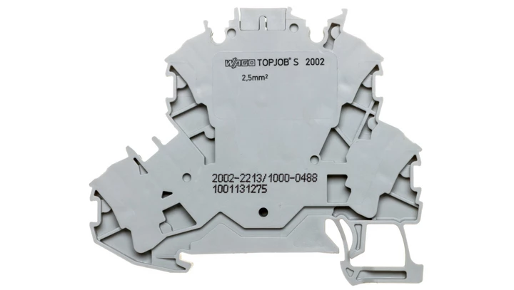 Złączka 2-piętrowa 2,5mm2 diodowa szara TOPJOBS 2002-2213/1000-488 /50szt./