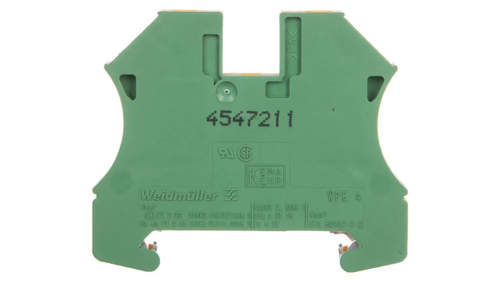 Złączka szynowa ochronna 4mm2 żółto-zielona WPE 4 1010100000