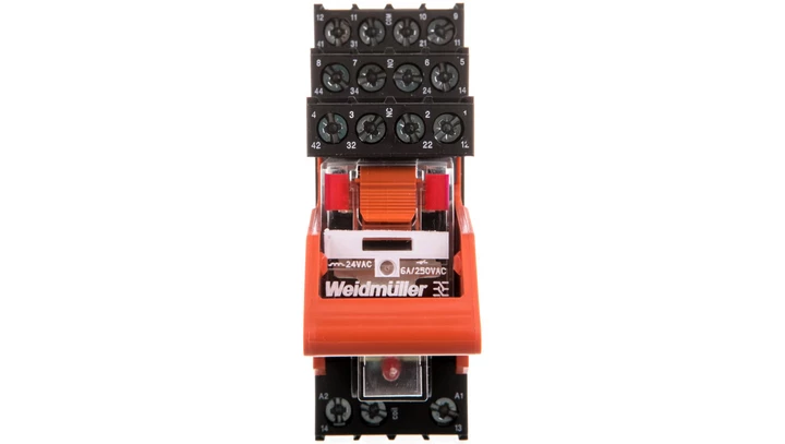 Przekaźnik przemysłowy 4P 6A 24V AC RCMKIT-I 24VAC 4CO LD 8921040000